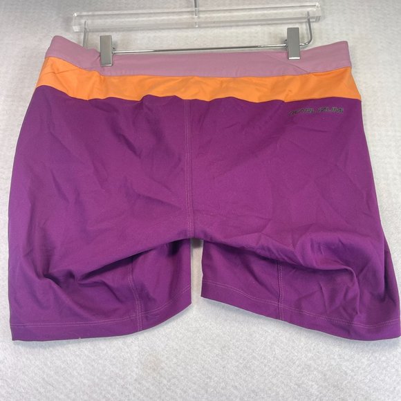 PEARL IZUMI Womens L Purple Orange Canyon MTB Cycling Shorts Adjustable Waist - Picture 8 of 13